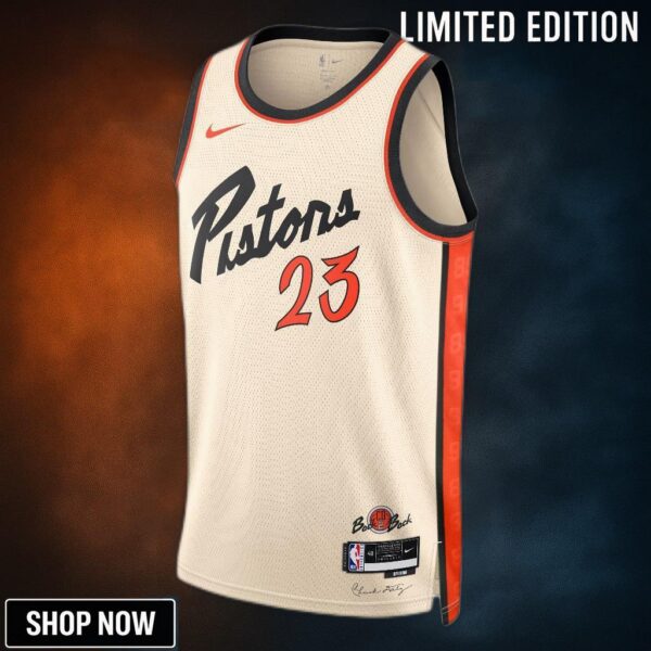 Detroit Pistons Nike City Edition Swingman Jersey - Creme Jaden Ivey Unisex