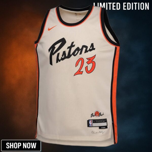 Detroit Pistons Nike City Edition Swingman Jersey - Creme Jaden Ivey Youth