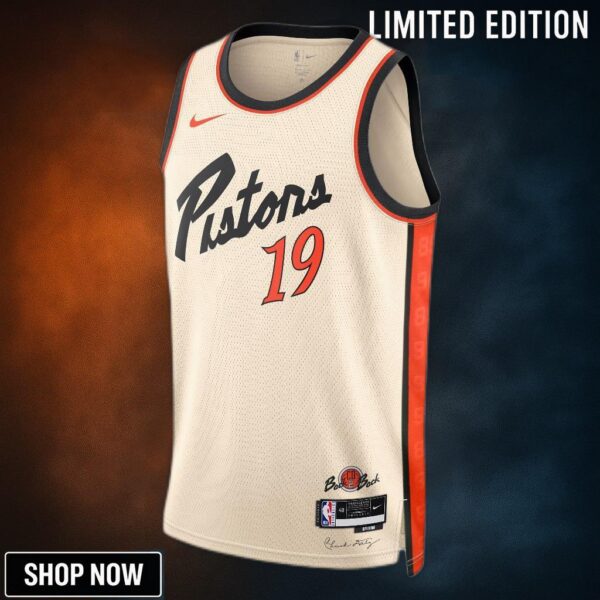 Detroit Pistons Nike City Edition Swingman Jersey - Creme Simone Fontecchio Unisex