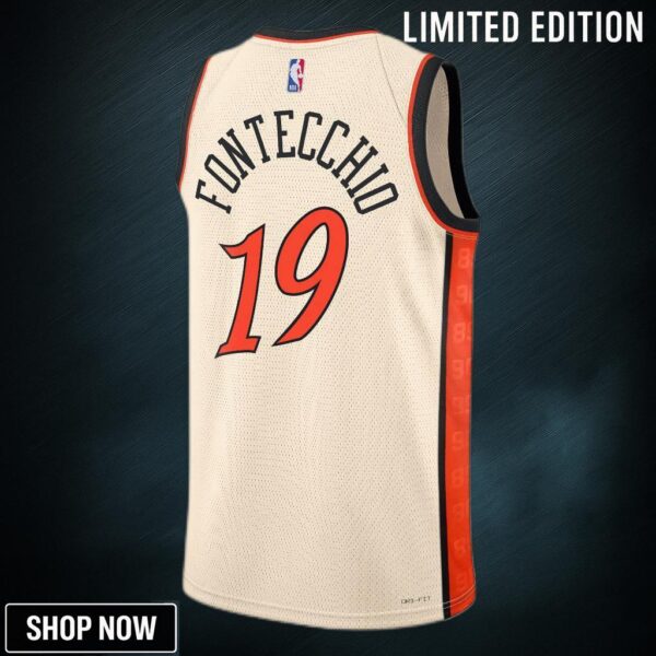 Detroit Pistons Nike City Edition Swingman Jersey - Creme Simone Fontecchio Unisex