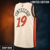 Detroit Pistons Nike City Edition Swingman Jersey - Creme Simone Fontecchio Unisex