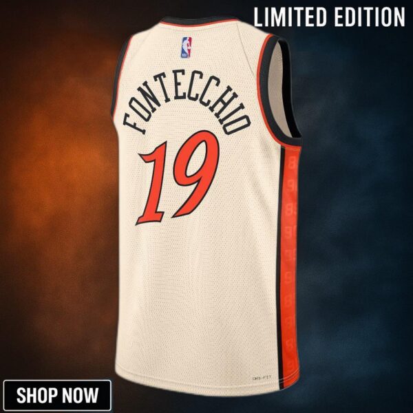 Detroit Pistons Nike City Edition Swingman Jersey - Creme Simone Fontecchio Unisex