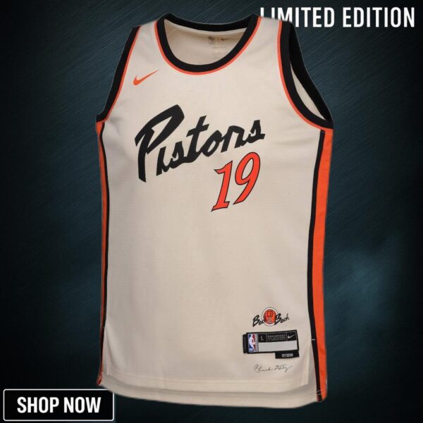 Detroit Pistons Nike City Edition Swingman Jersey - Creme Simone Fontecchio Youth