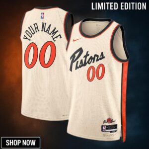 Detroit Pistons Nike City Edition Swingman Jersey - Custom Unisex