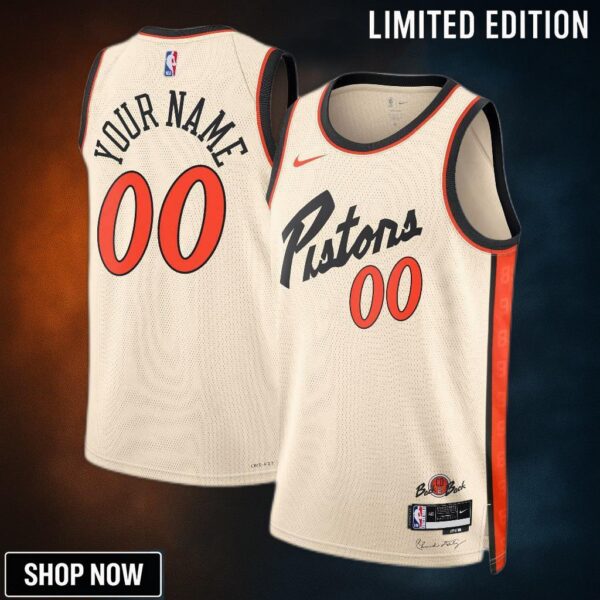 Detroit Pistons Nike City Edition Swingman Jersey - Custom Unisex