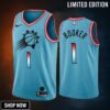 Devin Booker 1 -23 Phoenix Suns Blue City Edition Men Jersey