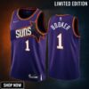 Devin Booker 1 Phoenix Suns -23 Purple Icon Edition Jersey 75th