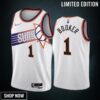 Devin Booker Phoenix Suns -23 White 1 Association Edition Jersey 75th - Men