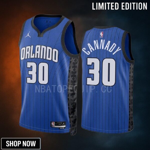 Devin Cannady 30 -23 Orlando Magic Blue Statement Edition Jersey Swingman