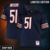 Dick Butkus Chicago Bears Mitchell & Ness Big Tall 1966 Retired Player Replica Jersey - Navy