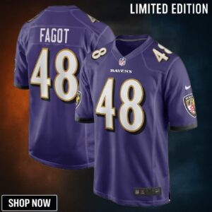 Diego Fagot Baltimore Ravens Player Game Jersey - Purple