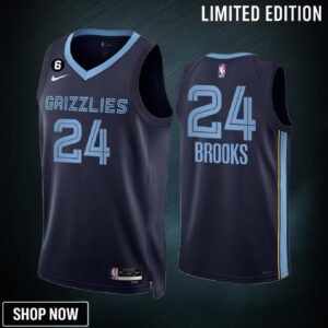 Dillon Brooks 24 Memphis Grizzlies Navy Jersey -23 Icon Edition Swingman