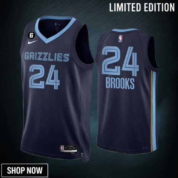 Dillon Brooks 24 Memphis Grizzlies Navy Jersey -23 Icon Edition Swingman