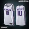 Domantas Sabonis 10 Sacramento Kings White Men Jersey -23 Association Edition Swingman