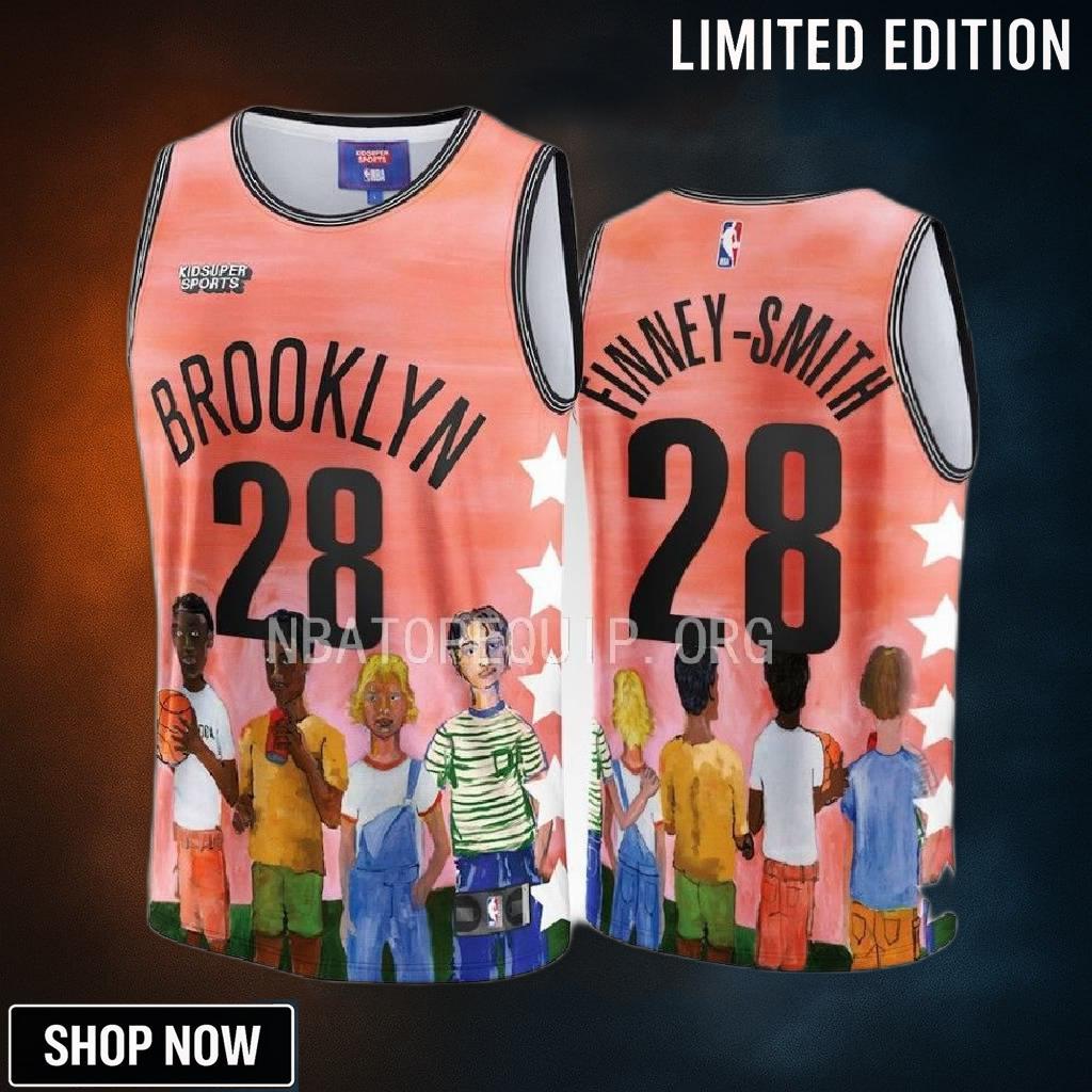 Dorian Finney-smith 28 Brooklyn Nets & Kidsuper Studios Unisex Hometown Jersey