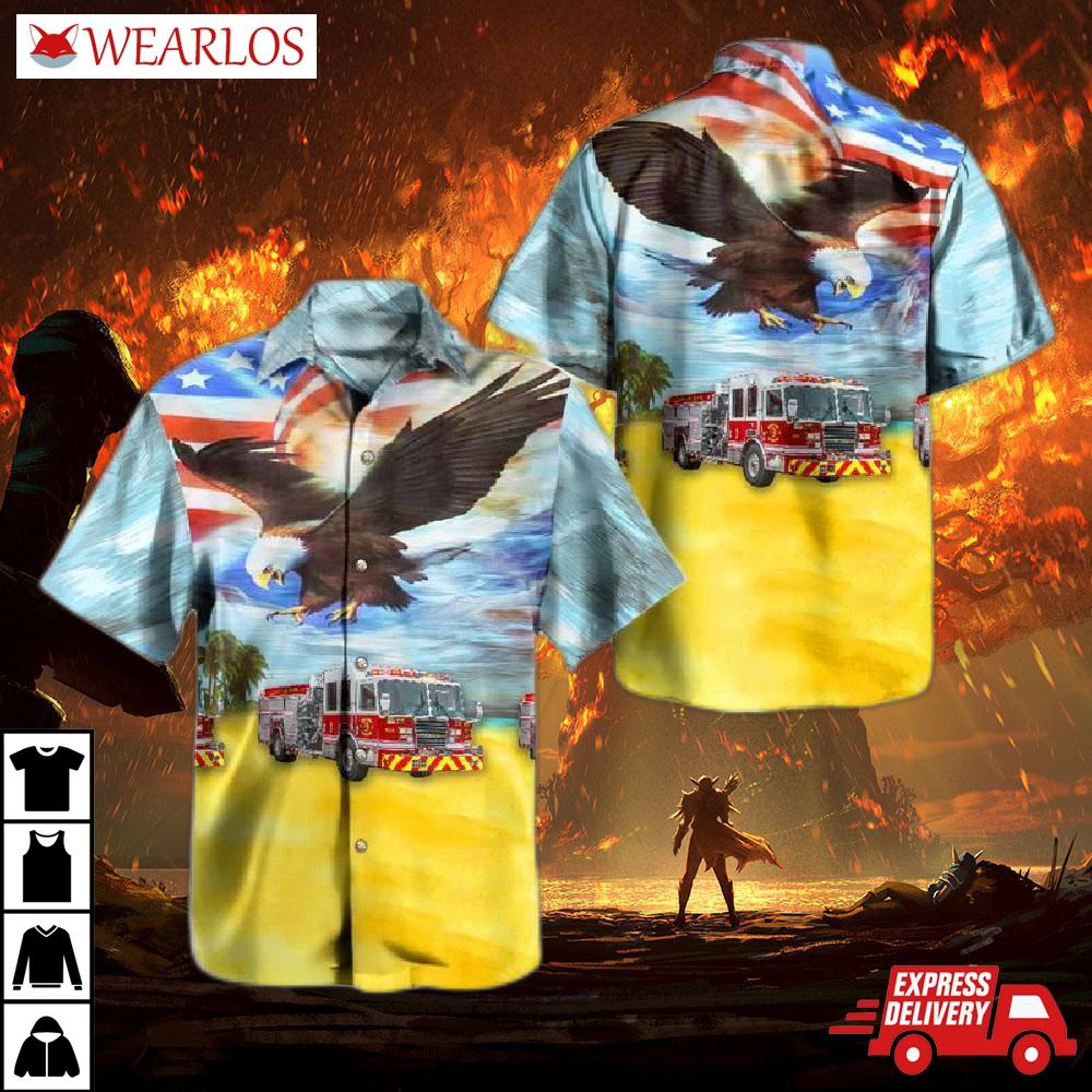 Dothan Fire Department, Alabama Pumper Independence Day Hawaiian Shirt