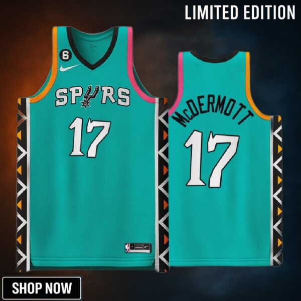 Doug Mcdermott 17 -23 San Antonio Spurs City Edition Jersey Teal