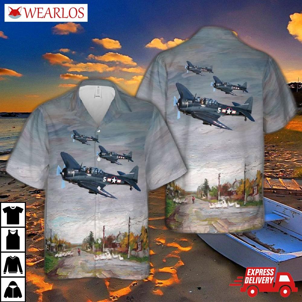 Douglas Sbd-5 Dauntless Hawaiian Shirt