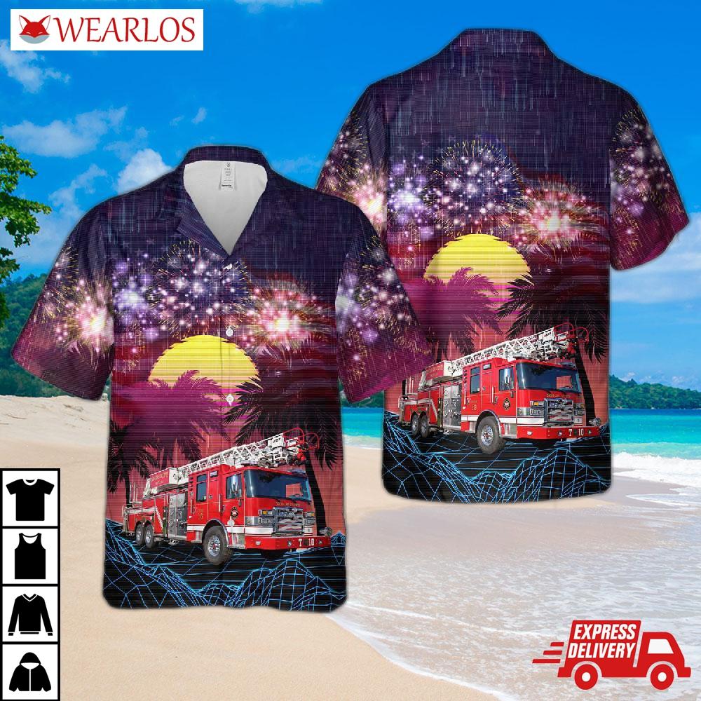 Douglasville, Georgia, Douglas County Fire Department, 4th Of July Hawaiian Shirt