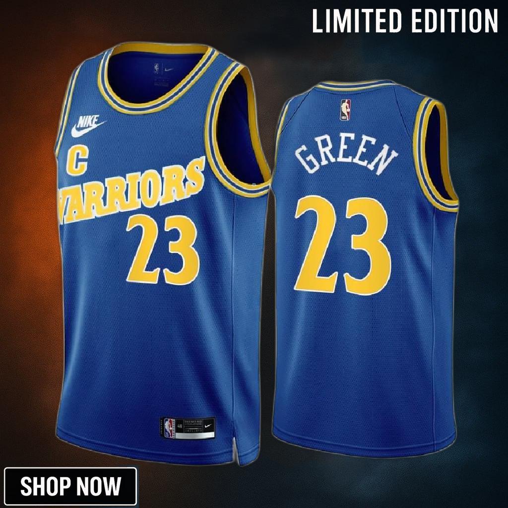 Draymond Green -23 Golden State Warriors Royal 23 Classic Edition Jersey - Men