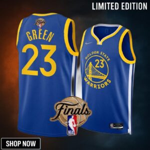 Draymond Green Golden State Warriors Finals Jersey Royal 23 Diamond Badge Dub