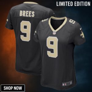 Drew Brees New Orleans Saints Nike Womens Game Player Jersey - Black