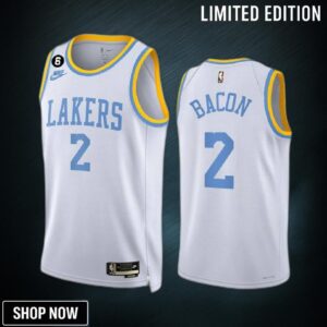 Dwayne Bacon 2 -23 Los Angeles Lakers White Classic Edition Men Jersey Swingman