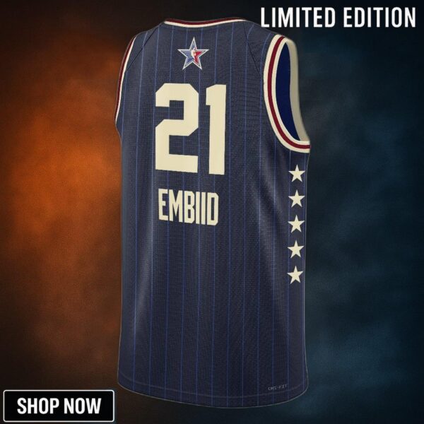 Eastern Conference Jordan Brand All-star Swingman Jersey - Navy Joel Embiid Unisex