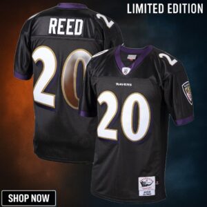 Ed Reed Baltimore Ravens Mitchell & Ness 2004 Authentic Throwback Retired Player Jersey - Black Nfl