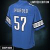 Eli Harold Detroit Lions Nfl Pro Line Historic Logo Player Jersey - Blue