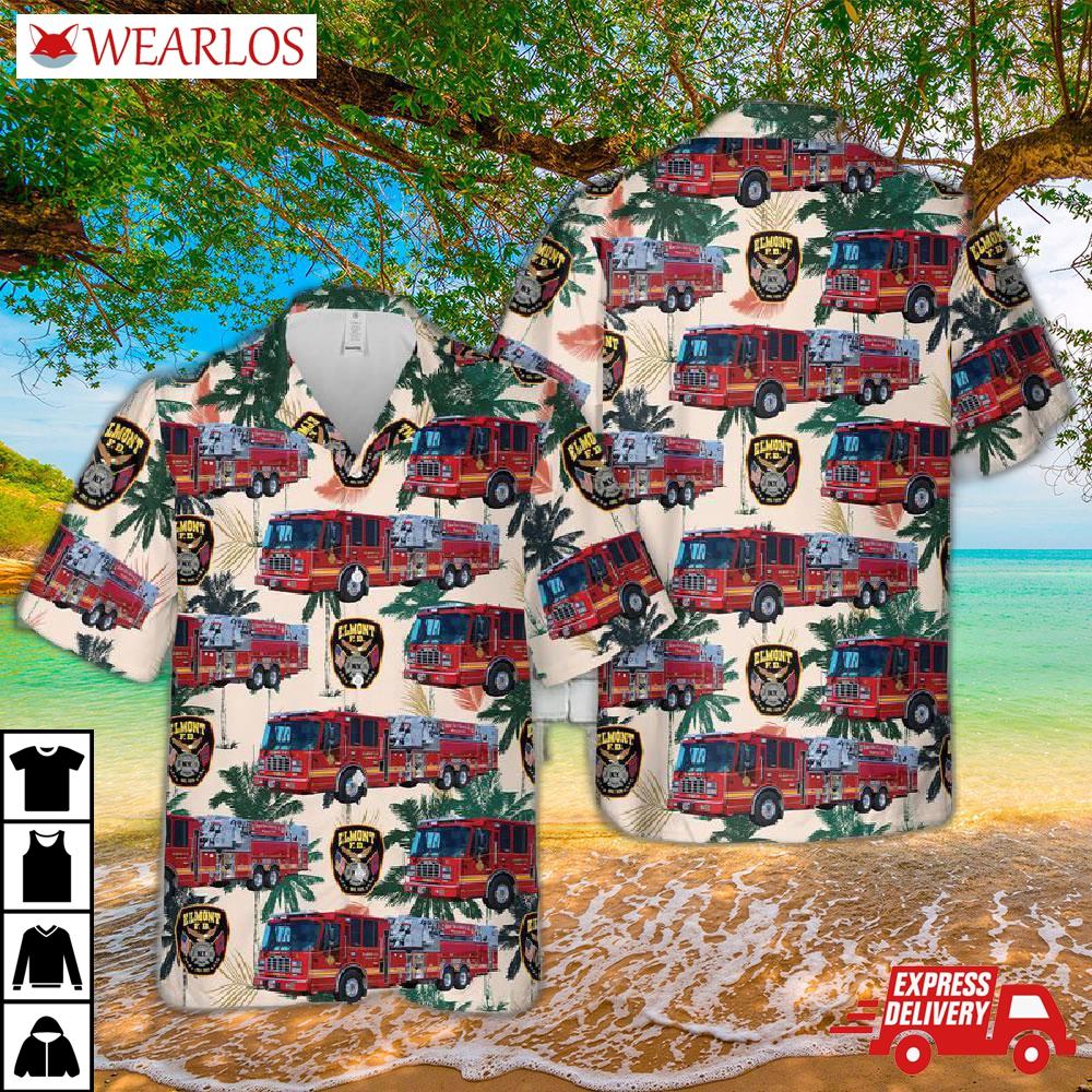 Elmont Fire Department Nassau County Hawaiian Shirt