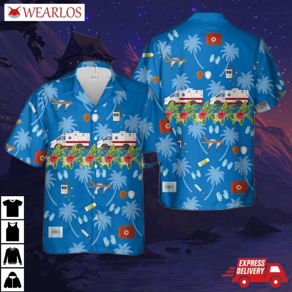 Ems Ambulance Hawaiian Shirt