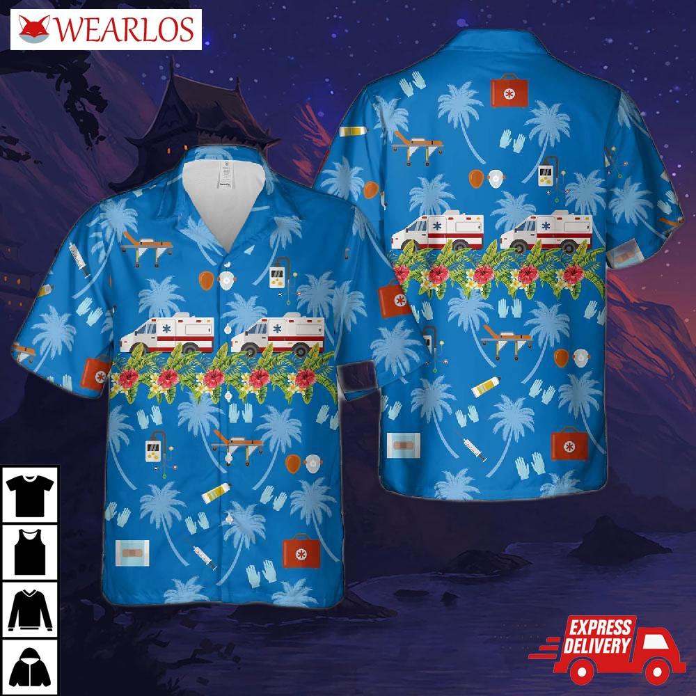 Ems Ambulance Hawaiian Shirt