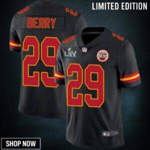 Eric Berry #29 Kansas City Chiefs 2025 Nfl Black Jersey