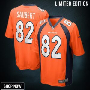 Eric Saubert Denver Broncos Game Jersey - Orange Nfl