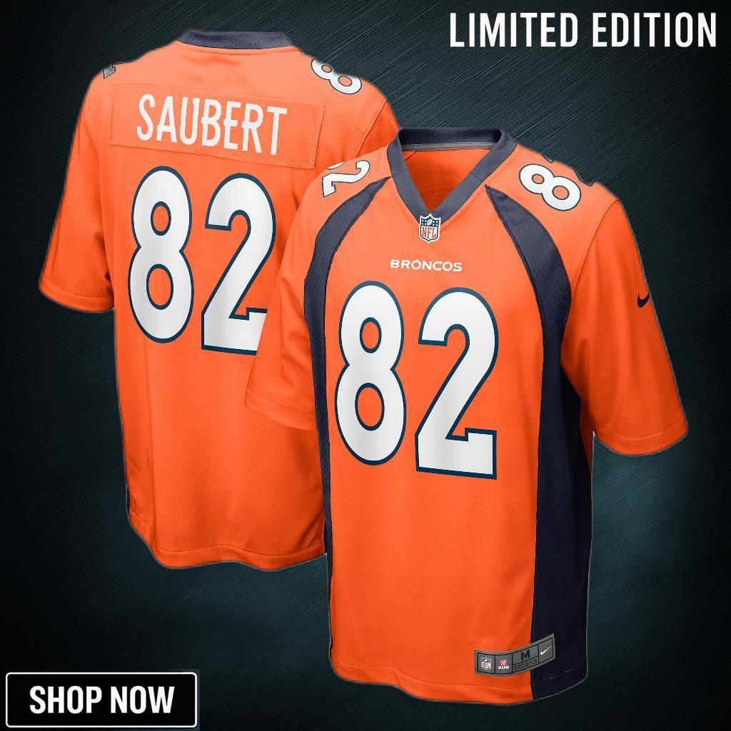 Eric Saubert Denver Broncos Game Jersey - Orange Nfl