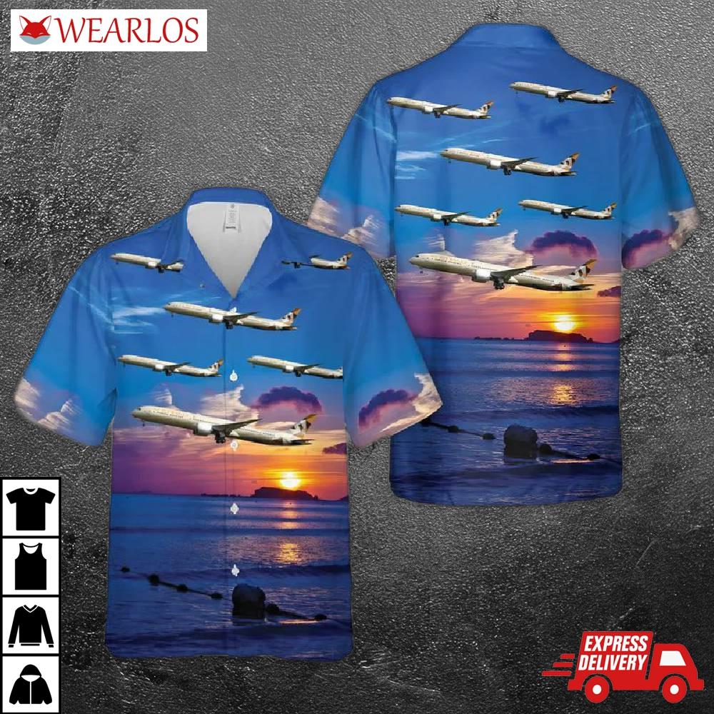 Etihad Airways Boeing 787-10 Dreamliner Hawaiian Shirt
