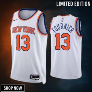 Evan Fournier 13 New York Knicks White Jersey -23 Association Edition Swingman