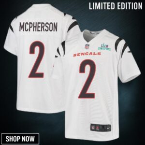 Evan Mcpherson 2 Cincinnati Bengals Super Bowl Lvii Champions Youth Game Jersey - White