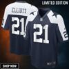 Ezekiel Elliott 21 Dallas Cowboys Alternate Game Jersey - Navy