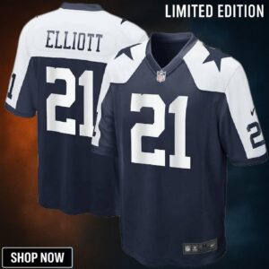 Ezekiel Elliott 21 Dallas Cowboys Alternate Game Jersey - Navy