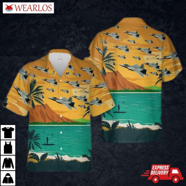 F-22 Raptor Hawaii Air National Guard Hawaiian Shirt
