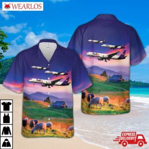 Fedex Express Boeing 757 Jager Hawaiian Shirt