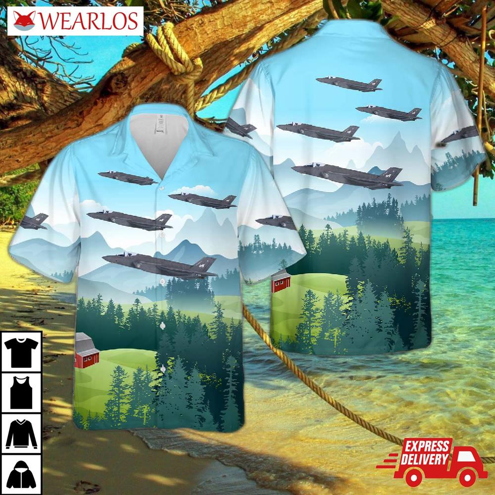 Finnish Air Force F-35 Lightning Ii Hawaiian Shirt