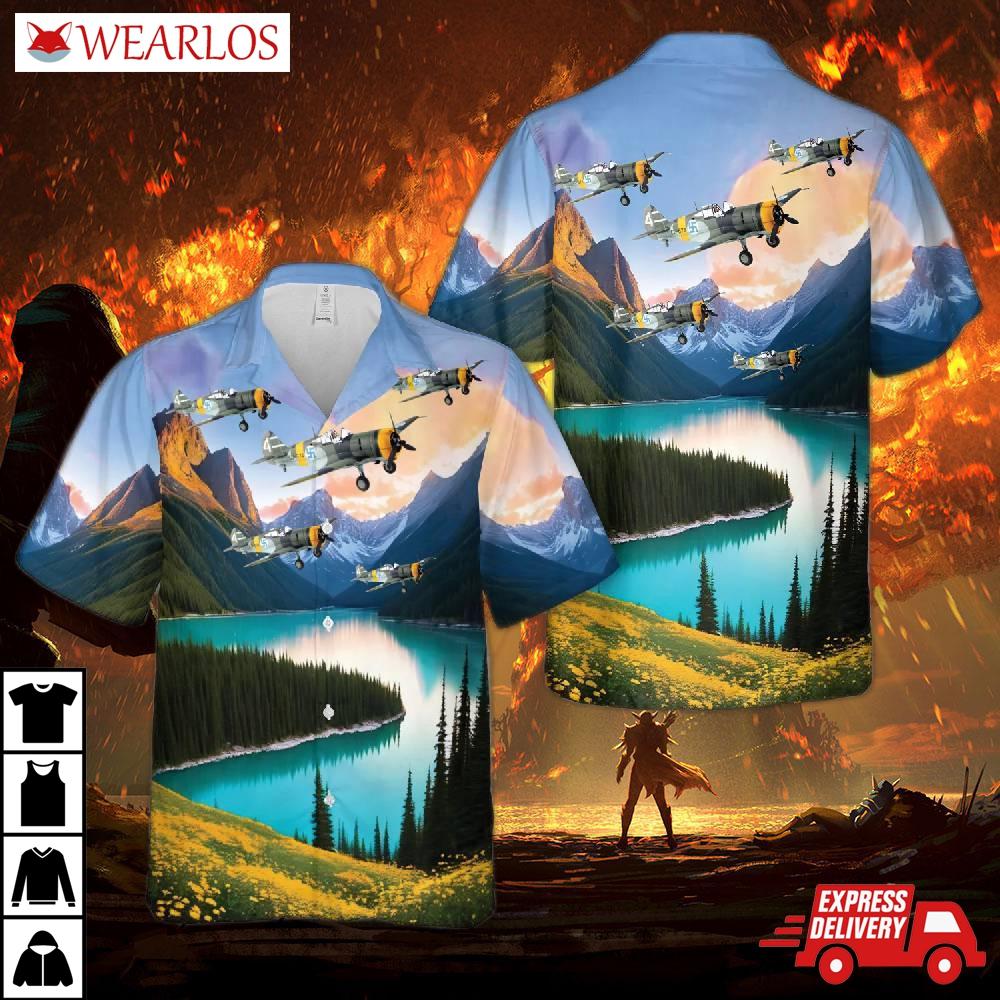Finnish Air Force Hawk 75a-6 Wwii Hawaiian Shirt