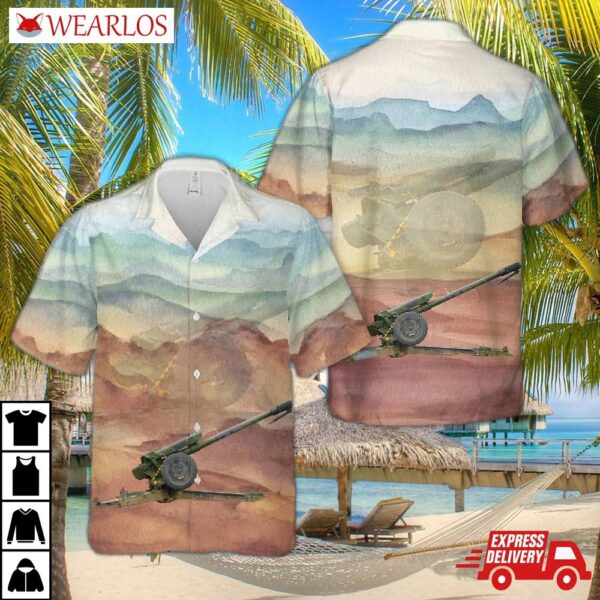 Finnish Army 122 H 63 Howitzer Hawaiian Shirt