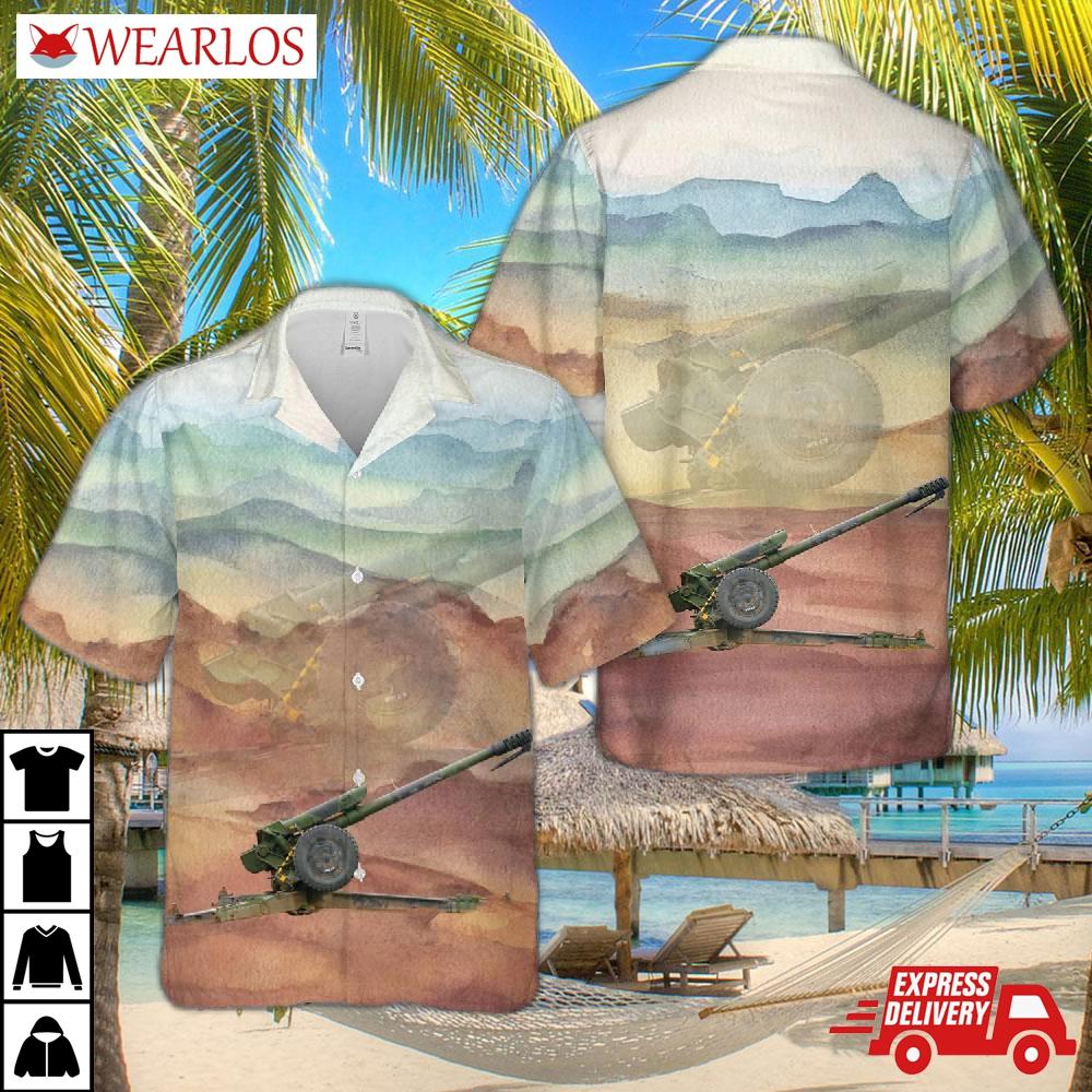 Finnish Army 122 H 63 Howitzer Hawaiian Shirt