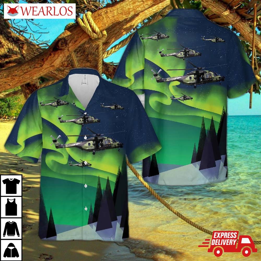 Finnish Army Nh90 Hawaiian Shirt