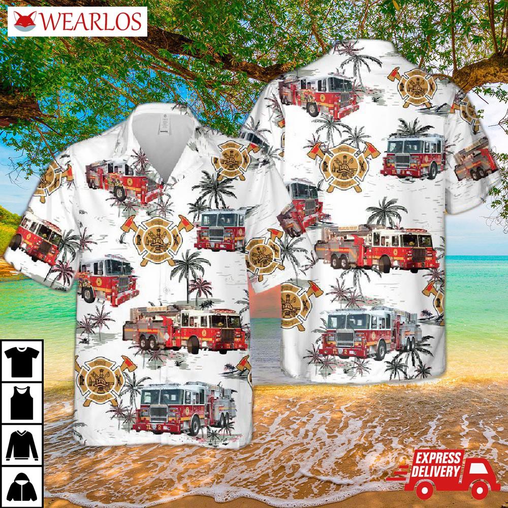 Fire Department Philadelphia Us United State Firefighter Emergency Service Hawaiian Shirt