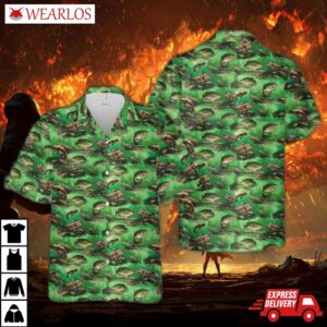 Fishing Fabric Bass Perch Pike Lake Fresh Water Fish Hawaiian Shirt